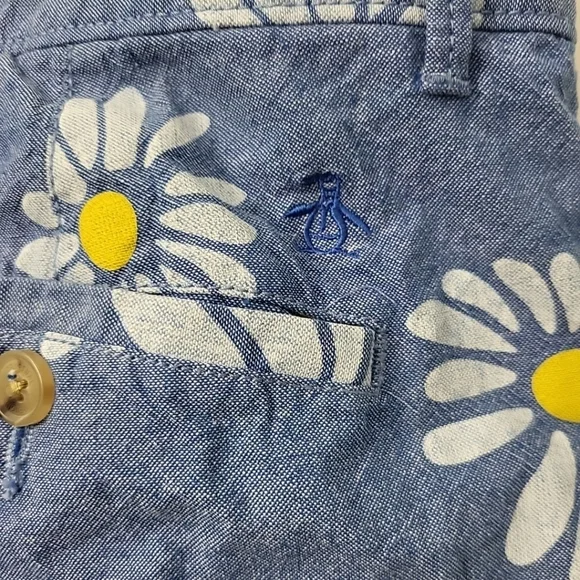 Men’s size 38 Original Penguin by Munsingwear Blue Daisy Print Shorts - Picture 4 of 7